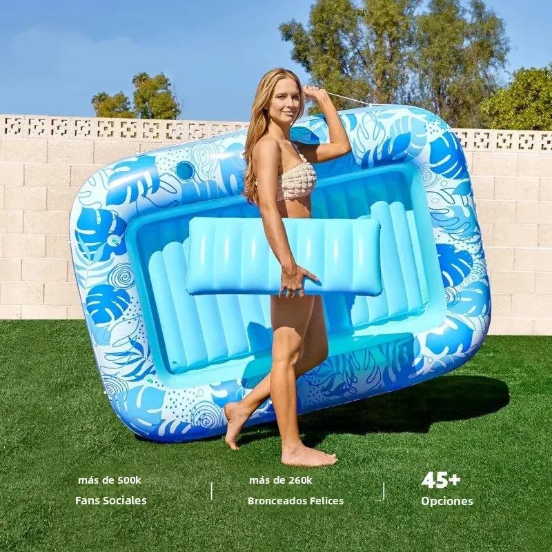 Adult Inflatable Tanning Pool Lounger Large Bathtub Water Bed Cross-Border in Stock for Relaxation And Sunbathing