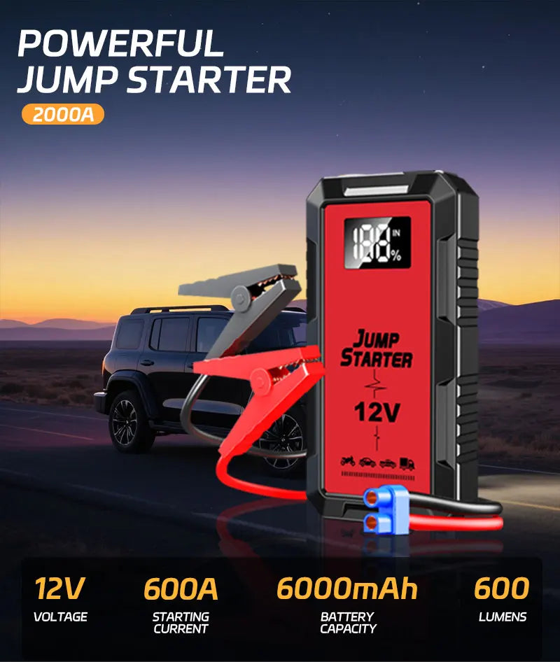 High-power Automobile Emergency Starting Power Supply  Screen Safety Hammer Car Starting Device Power Bank Accessories