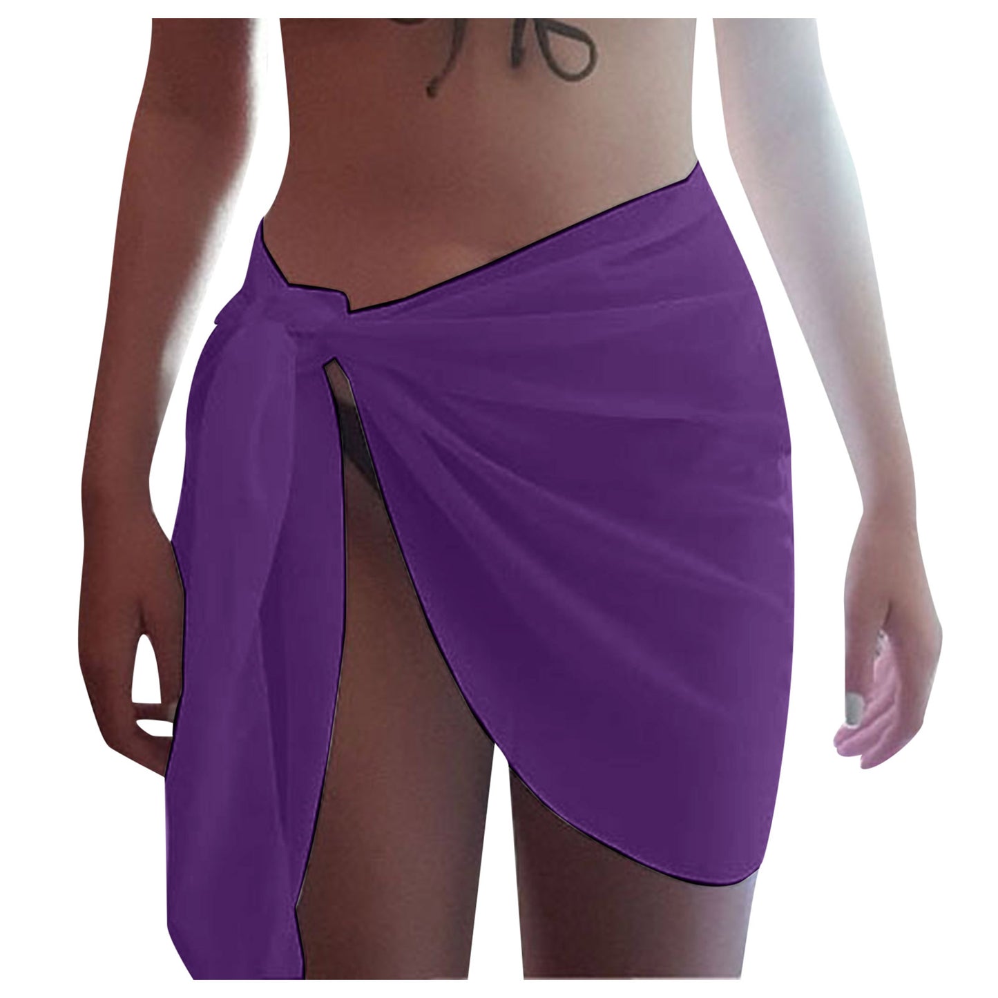 Women Cover Up Skirt Solid Color Swimsuit Female Side Knot Cover-Ups Summer Beach Dress Swimwear Bikini Cover Up пляжная одежда