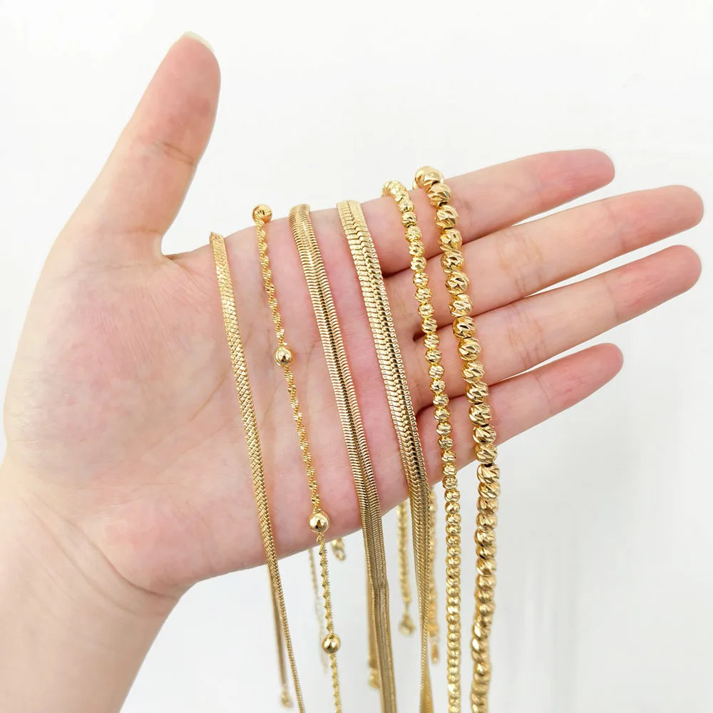 OCESRIO Multi-size Copper Lobster Claw Clasps Necklace Chain Beads Snake Chain Jewelry Making Findings Wholesale Bulk cana237