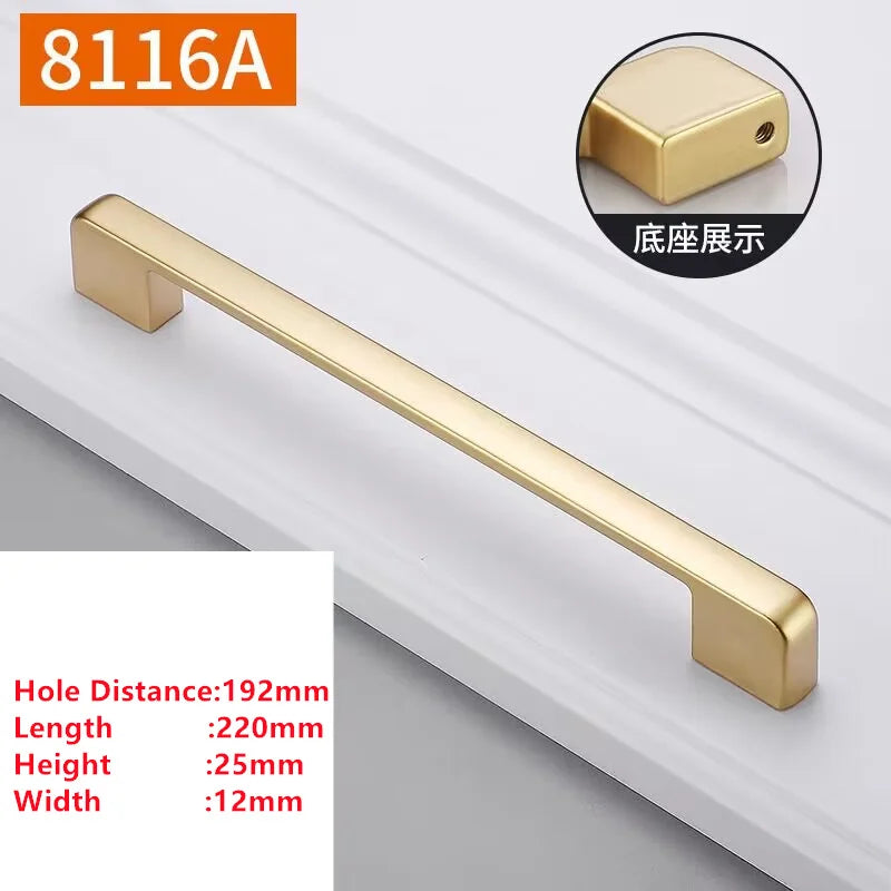 Handles Drawer Cabinet Furniture Kitchen Handles for Cabinet Knob Door Drawer Furniture Kitchen Knob Golden Simplicity Hardware