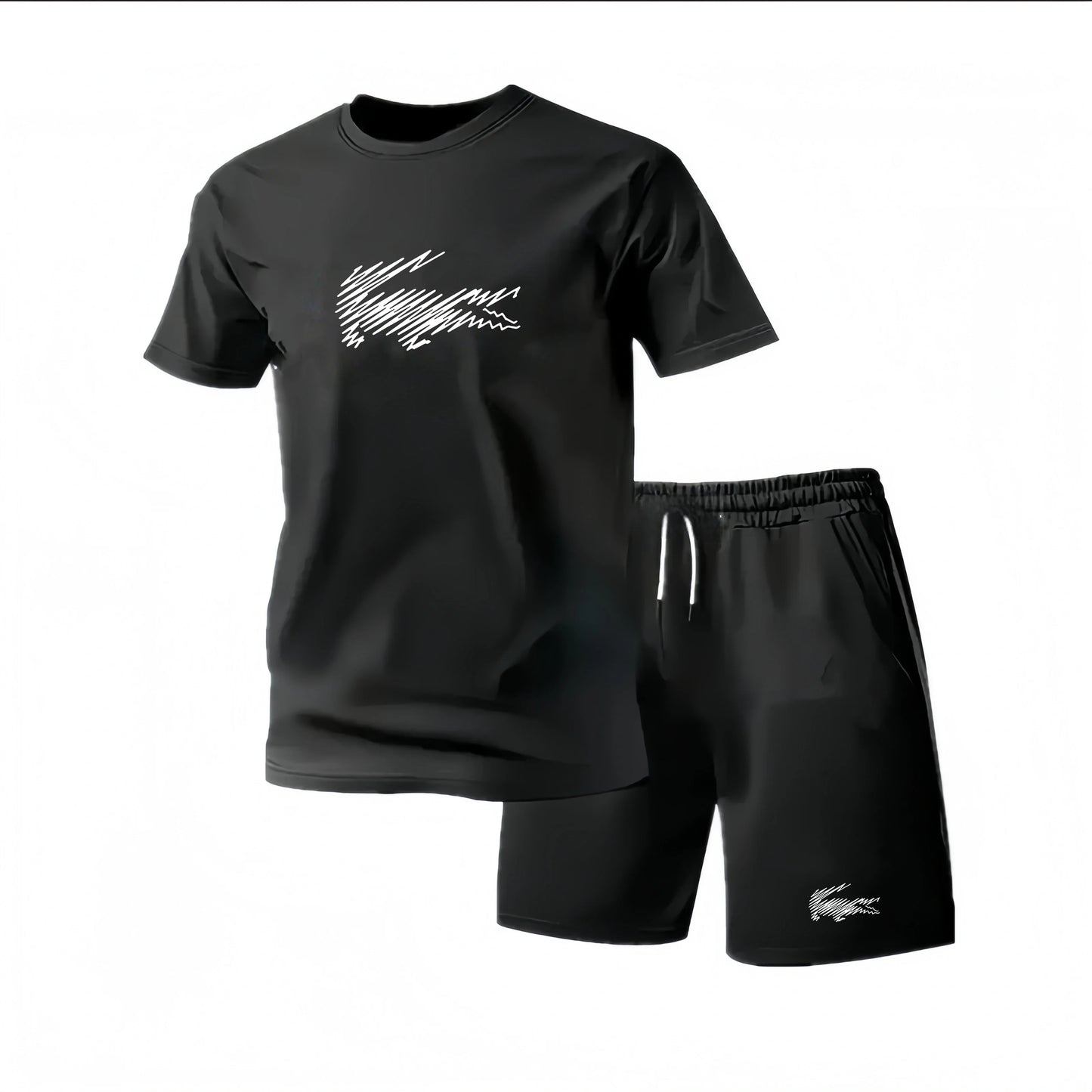 Men's Two-piece Sportswear Short Sleeved T-shirt and Pants Set Running and Fitness Sportswear 2026 Summer Big Discount