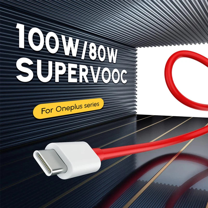 Oneplus 13 12 11 Cable Original 80W Supervooc Warp Charge Usb Type C Cable 100W Fast Charge One Plus 10T Nord CE 4 10 Ace 3 Pro