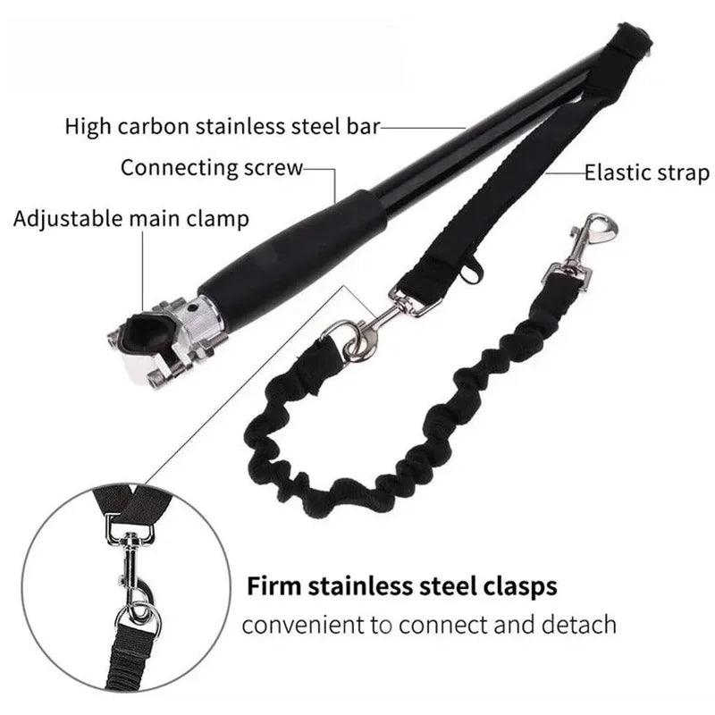 Dog Leash, Dog Training Leash, Dog Control Walker, Bike Exerciser, Pet Bicycle Leash Attachment, Distance Keeper, Hands Jogger