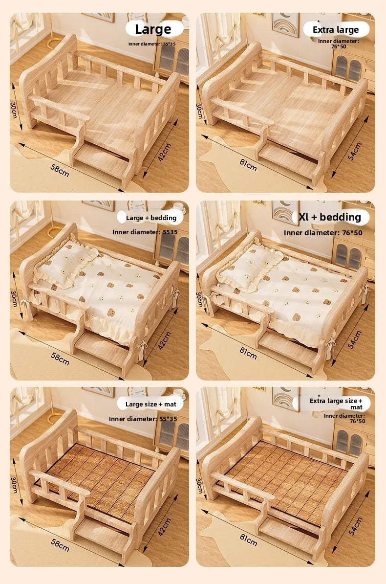 Pet bed, solid wood dog bed, all-season cat bed,pet sleeping sofa,cat bed and dog bed ，cat shelf ，cat condo，wooden cat furniture