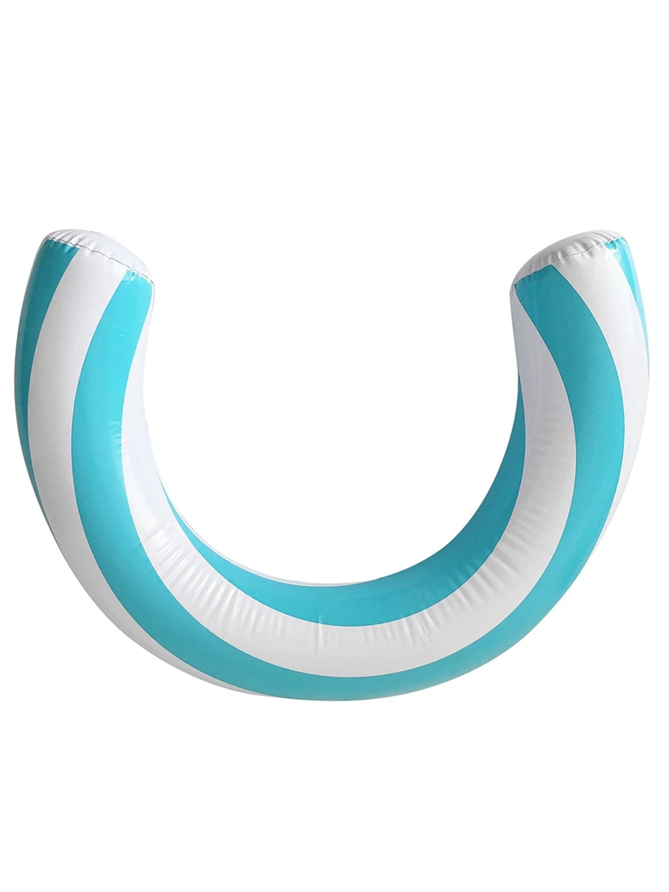 1pc New Striped U-Shaped Inflatable Swimming Ring，Arch Shape Design Swimming Pool Float，Thickened PVC Floating Device,For Summer