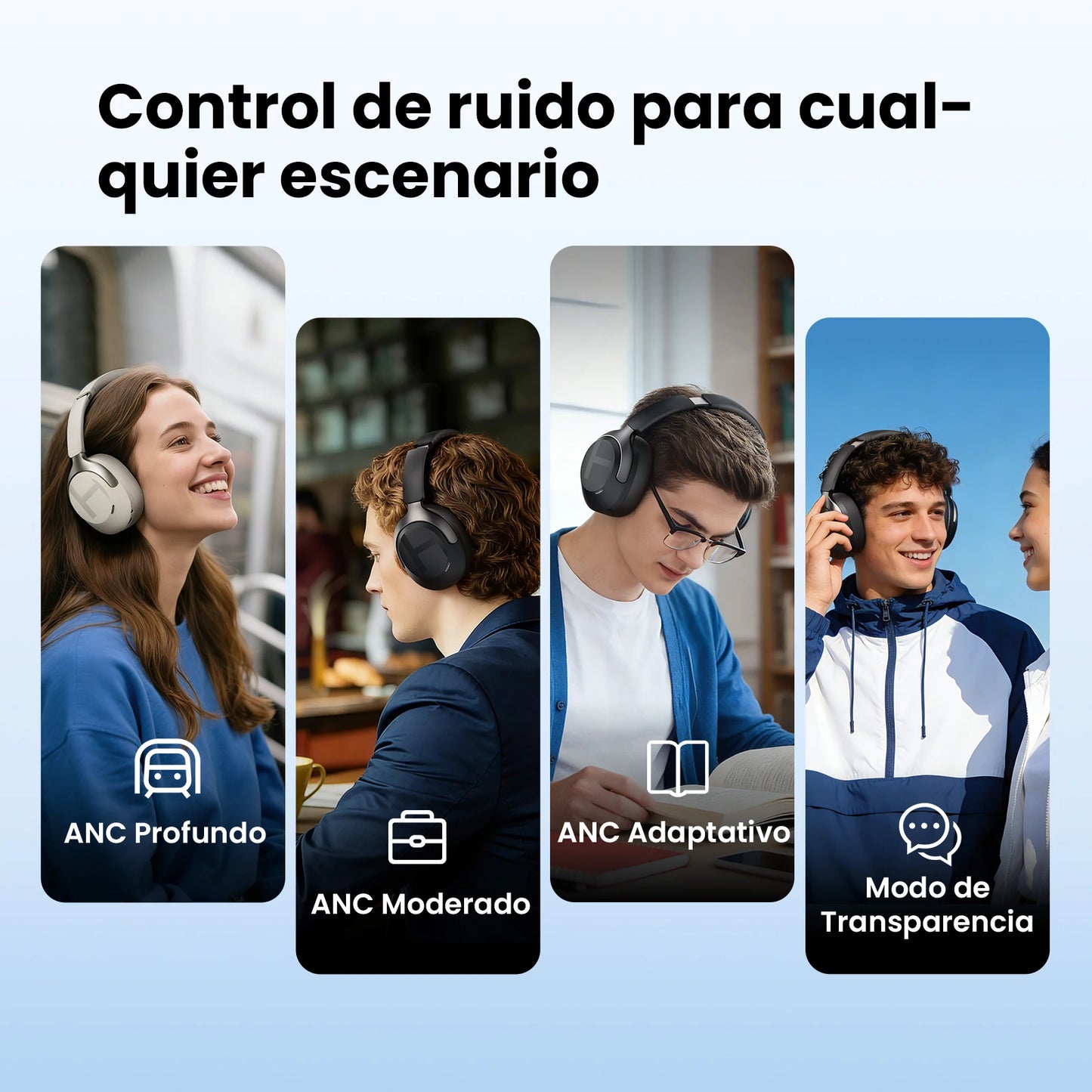HAYLOU S40 ANC Wireless Headphone 50dB Noise Canceling Hi-Res 3D Spatial Audio Earphone with LDAC Bluetooth 6.0 Over Ear Headset