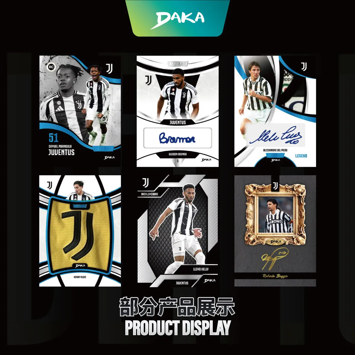 Daka  2024-25 Season Football Club Juventus Official Sports Trading Card One & Two Series Pop Culture Toys Boy'S Gift