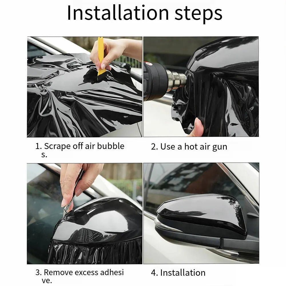 Car Film Covering 2D 3D 4D 5D 6D Glossy Carbon Fiber Wrapping Vinyl Film Auto Motorcycle Waterproof PVC Foil Car Accessories