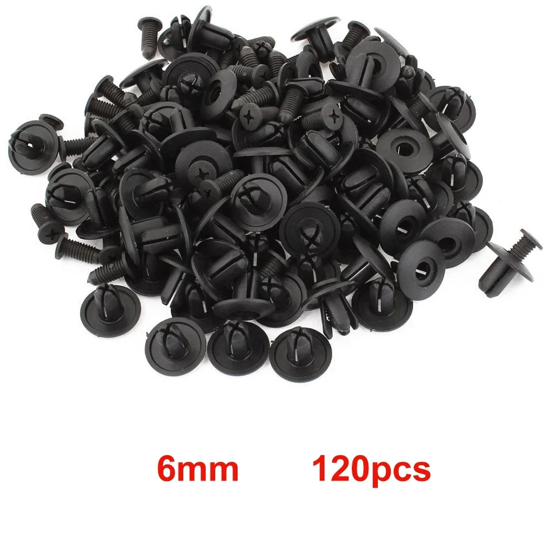 Car Plastic Rivets Fasteners 8mm/6mm Bumper Fender Screws Clips 8mm Hole Auto Push Pin Clip Accessories for Vehicle Repair