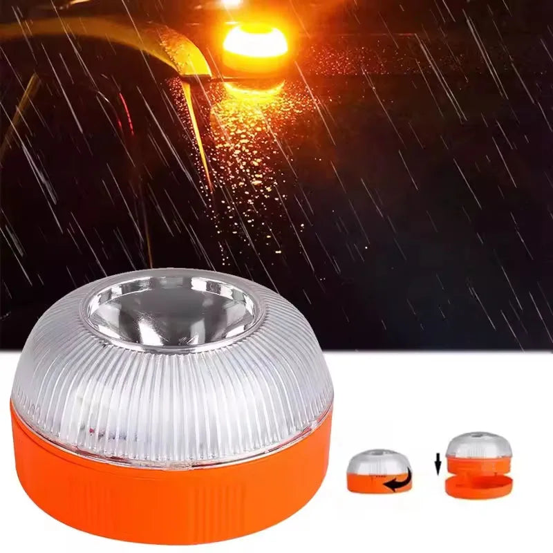 Led Car Emergency Light Flashing Light Magnetic Induction Road Accident Light Portable Strobe Warning Light