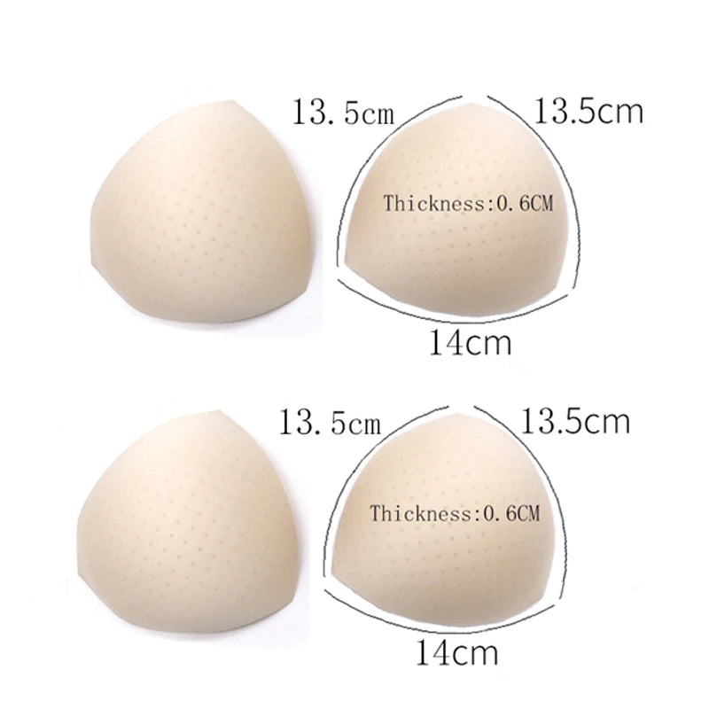 1/2/3Pair Removeable Push Up Pads Bra Pad Triangle Bra Padding Inserts Chest Cups Pads for Swimsuit Bikini Padding Intimates