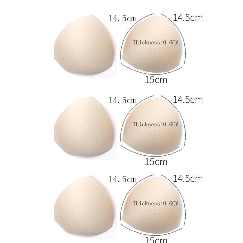 1/2/3Pair Removeable Push Up Pads Bra Pad Triangle Bra Padding Inserts Chest Cups Pads for Swimsuit Bikini Padding Intimates