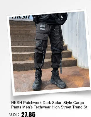 HKSH Summer Men's Workwear Shorts Trendy Brand Ins High Street Loose Outerwear Knee-length Pants Trendy Straight Pockets HK0673