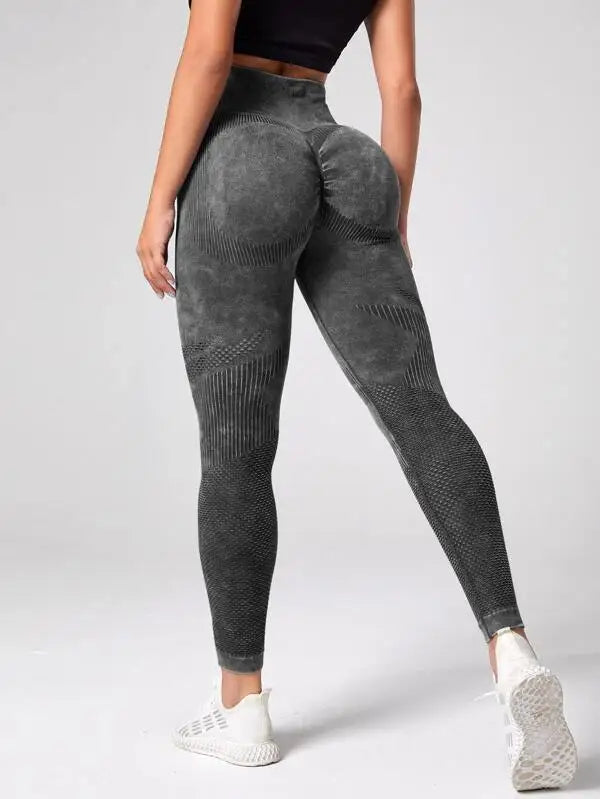 Ladies' Summer Quick Dry Yoga Leggings Gym Running High Waist Butt Liftting Fashion Slim Tights Elastic Seamless Leggings