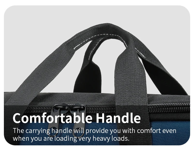 Heavy Duty Wide Mouth Tool Bag with Pockets, Organizer for Men's Tool Storage and Transport