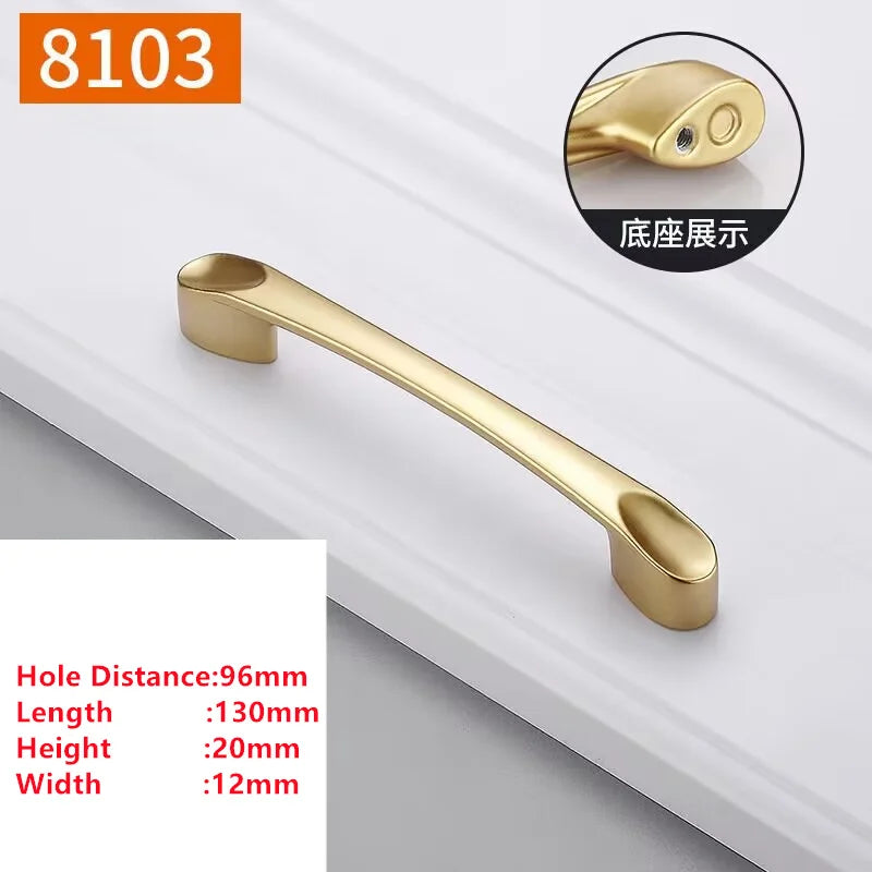 Handles Drawer Cabinet Furniture Kitchen Handles for Cabinet Knob Door Drawer Furniture Kitchen Knob Golden Simplicity Hardware