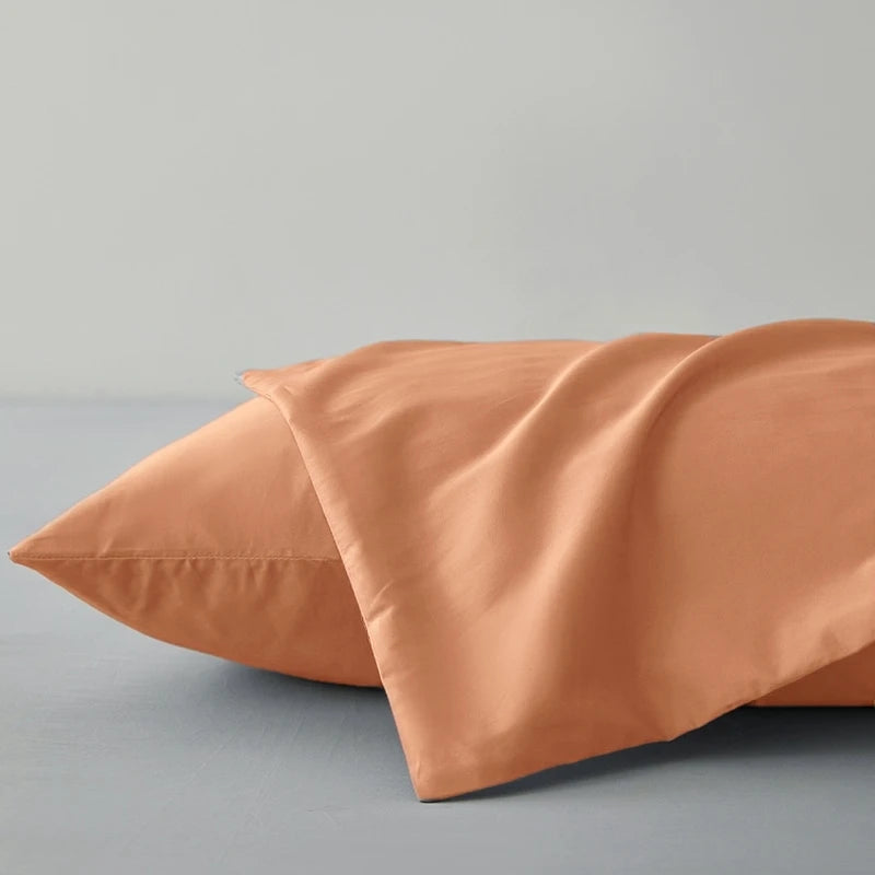 kuup 2pcs Pure Color Polyester Pillowcases Comfortable Breathable Simple European Style Pillowcases Bedding Accessories