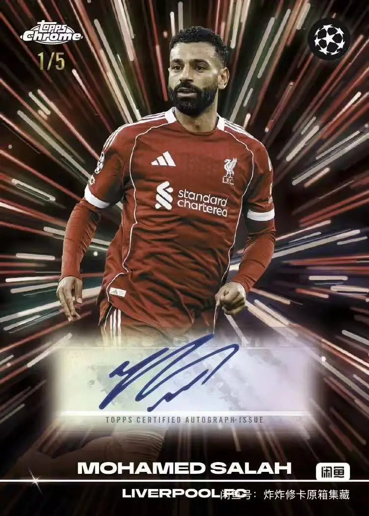 Official Authentic 2025-2026 Topps Card Topps Chrome UEFA Club Competitions Hobby Box  Collect cards With signature card Toy