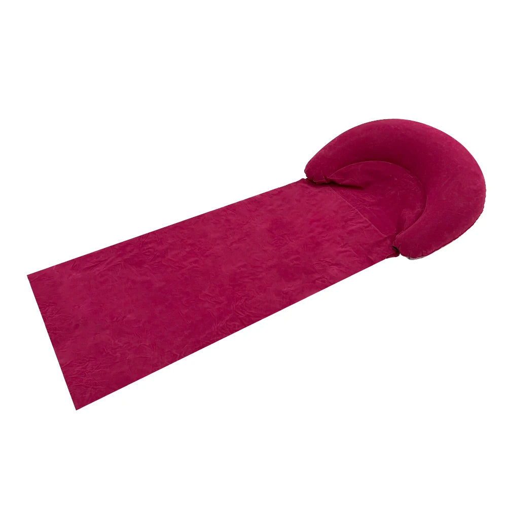 1pcs Inflatable Beach Mat Grass Cushion PVC Moisture Proof Portable Foldable Beach Sleeping Mat Suitable For Outdoor Activities