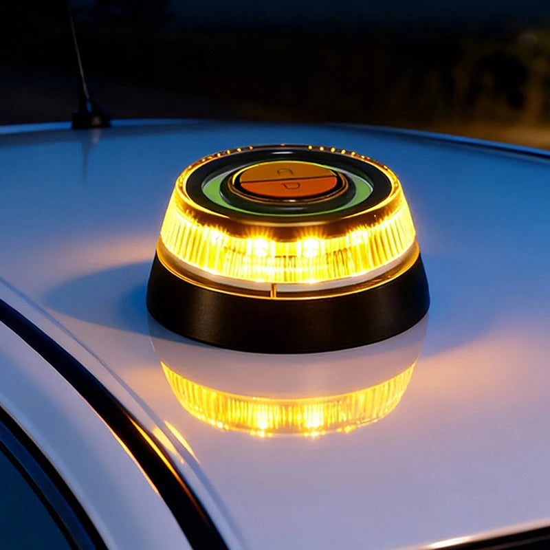 Car Emergency Beacon Light High Brightness Roof Warning Light Magnetic Adsorption Strobe Flashing Lamp Night Safety Signal Lamp