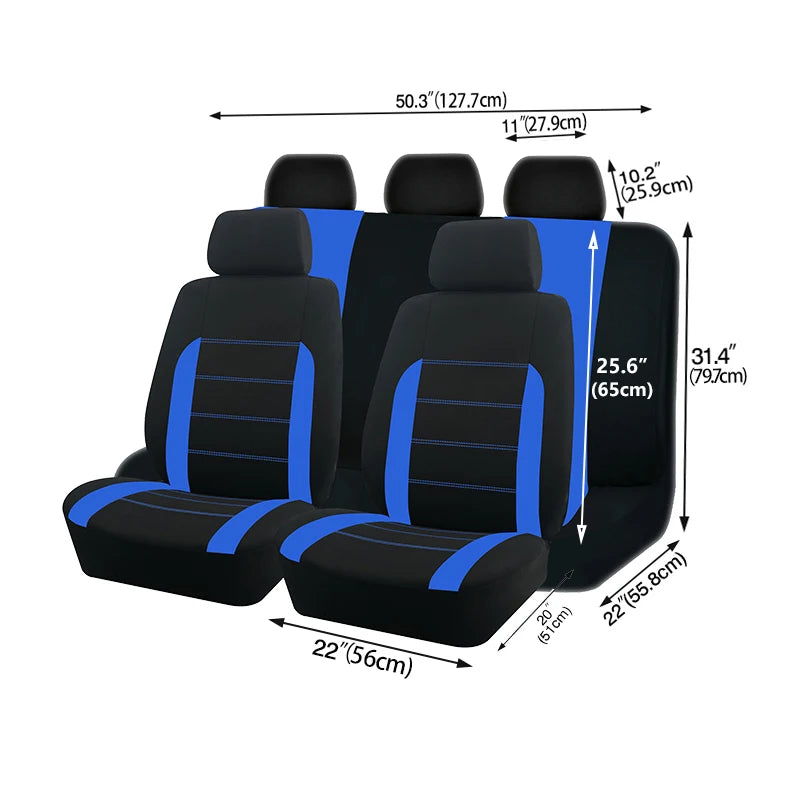 AUTO PLUS  Car Seat Covers Universal Size Fit For Most Car Suv Truck Van Car Accessories Interior Seat Covers For Car Full Set