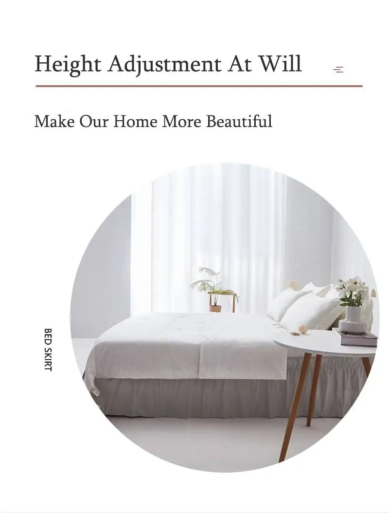 Bedding Bed Skirt  Drop Length - White,Black,Gery, Ruffled Dorm Room Bed Skirts, Easy Care, Wrinkle Free ,Microfiber Bed Skirt