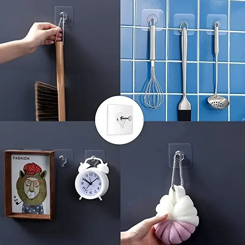 Strong Adhesive Wall Hook Without Piercing Picture Hanger Self-adhesive Wall Hangers Without Holes for Frame Poster Photo Clock