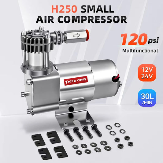 Small Air Compressor 12V/24V Solenoid Valve,Robots,Pneumatic Lift,Modified air suspension,super factory H250