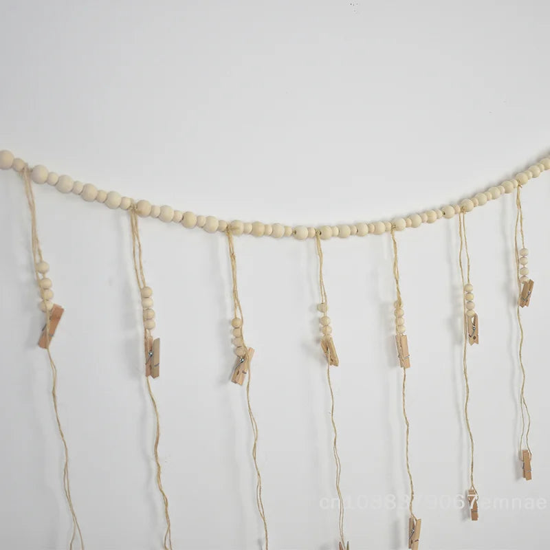 【xxx】Display Wall Hanging Decor Boho Home Decoration Wooden Beads Macrame Tapestry For Wall Hanging Room Decors Aesthetic Gift