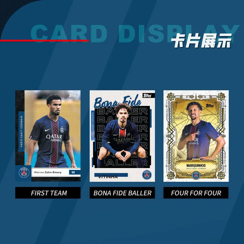 25-26 Topps Team Set Football Team Sports Trading Card Collectible Card Real Madrid Boys Designer Toys Surprise Holiday Gift