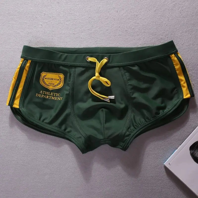 2026 Triangle Flat Angle Fashion Beachside Men's Swimsuit Surfing Trunks Rope Model 30806