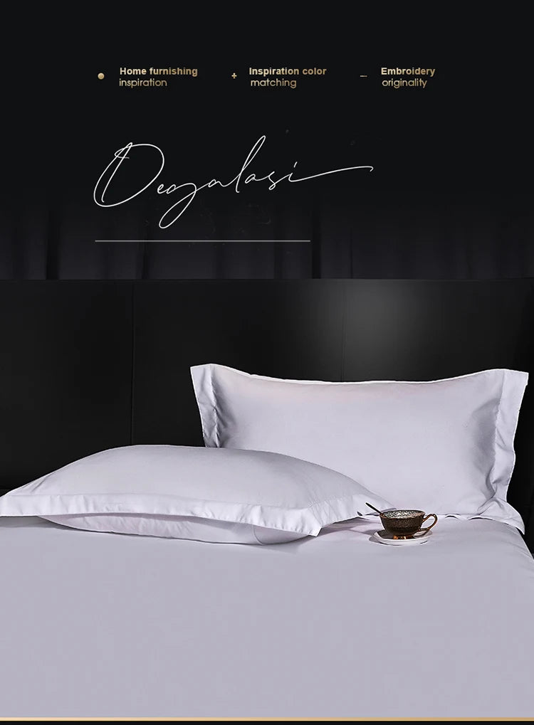 Simple Bedding Set for 5-star hotels 3/4Pcs Duvet Cover,Sheet Pillowcases Double Queen King size Homestay Quilt Cover bed Linen