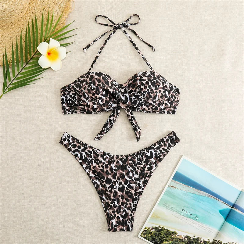 Bikini Swimsuit Women Swimwear 2026 New Solid Push Up Bikinis Set High Waist Thong Bathing Suit Two Pieces Swimming Suits Female