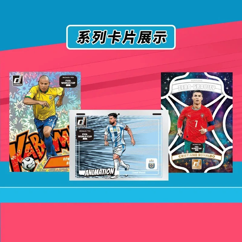 Genuine 2026 Panini Donruss Road To FIFA World Cup Messi & CR7 FIFA World Cup Football Star Cards Anime Peripheral Gift Toys