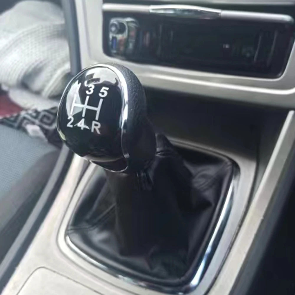5/6 Speed Gear Shift Knob for Ford Mondeo 4 Mk4 Focus S-Max C- Max Kuga Galaxy Leather Shifter Lever Arm Headball Car Accessorie