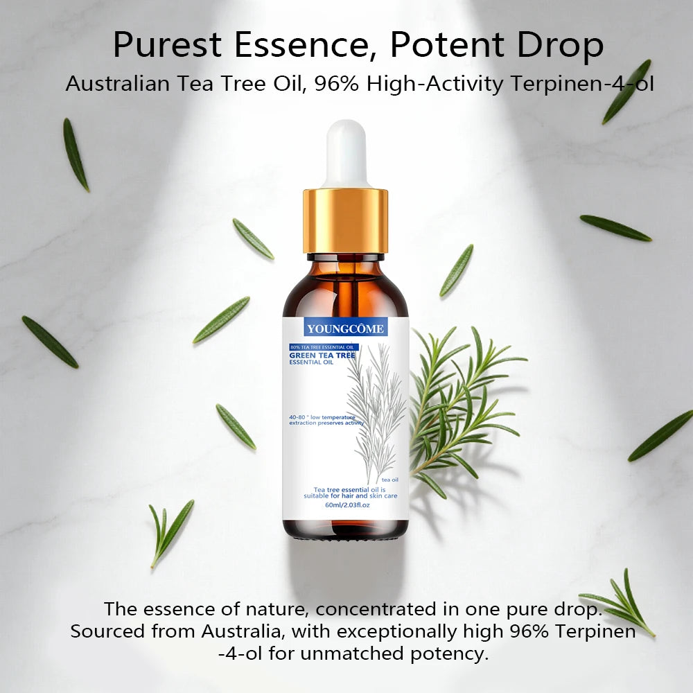 Tea Tree Essential Oil ,100% Pure Nature for Aromatherapy, Diffuser, Humidifier,  Woody, Relieving Stress，Massage Muscle