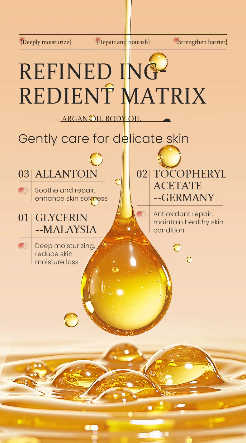 260ml Moisturizing Body Oil Brightens Skin Suitable For All Skin Types Nourishes Moisturizes Skin Enhances Smoothness Skin Care