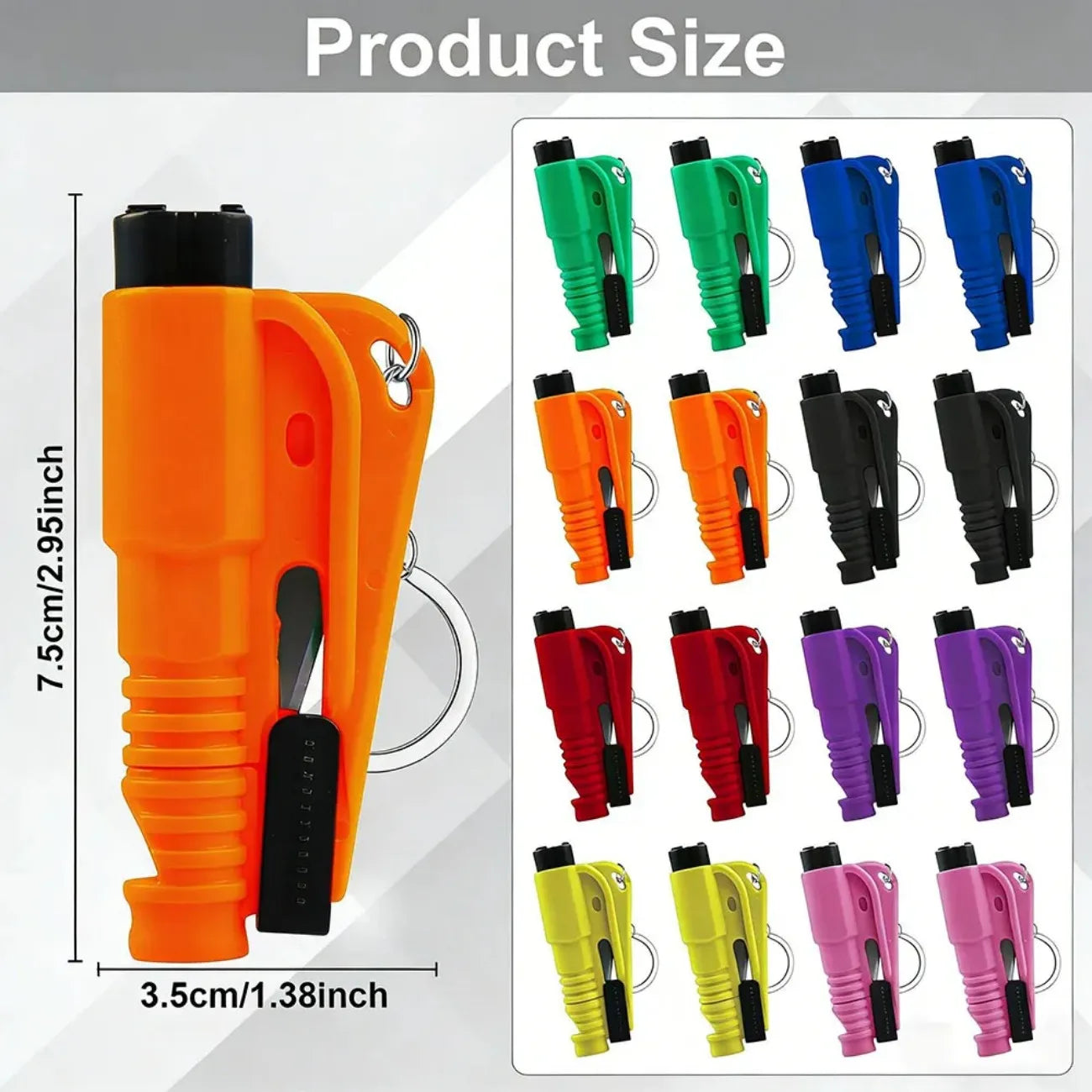 Compact 3-in-1 Safety Hammer Car Escape Tool  Window Breaker Seat Belt Cutter Rescue Whistle Emergency Escape Tool Accessories