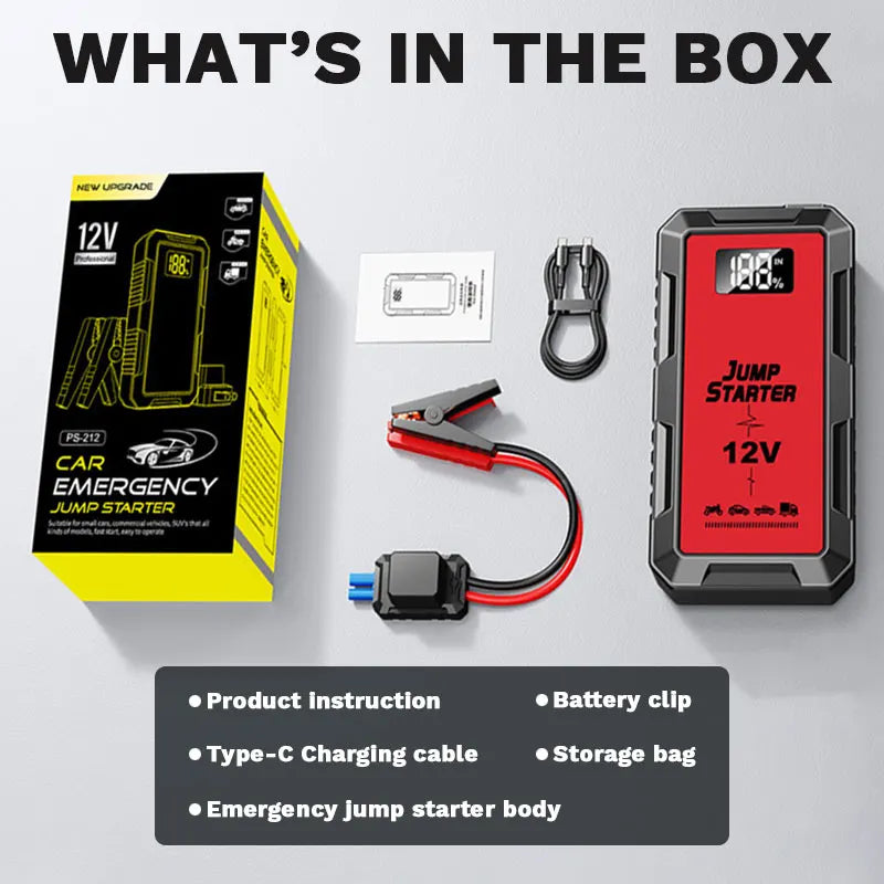 High-power Automobile Emergency Starting Power Supply  Screen Safety Hammer Car Starting Device Power Bank Accessories