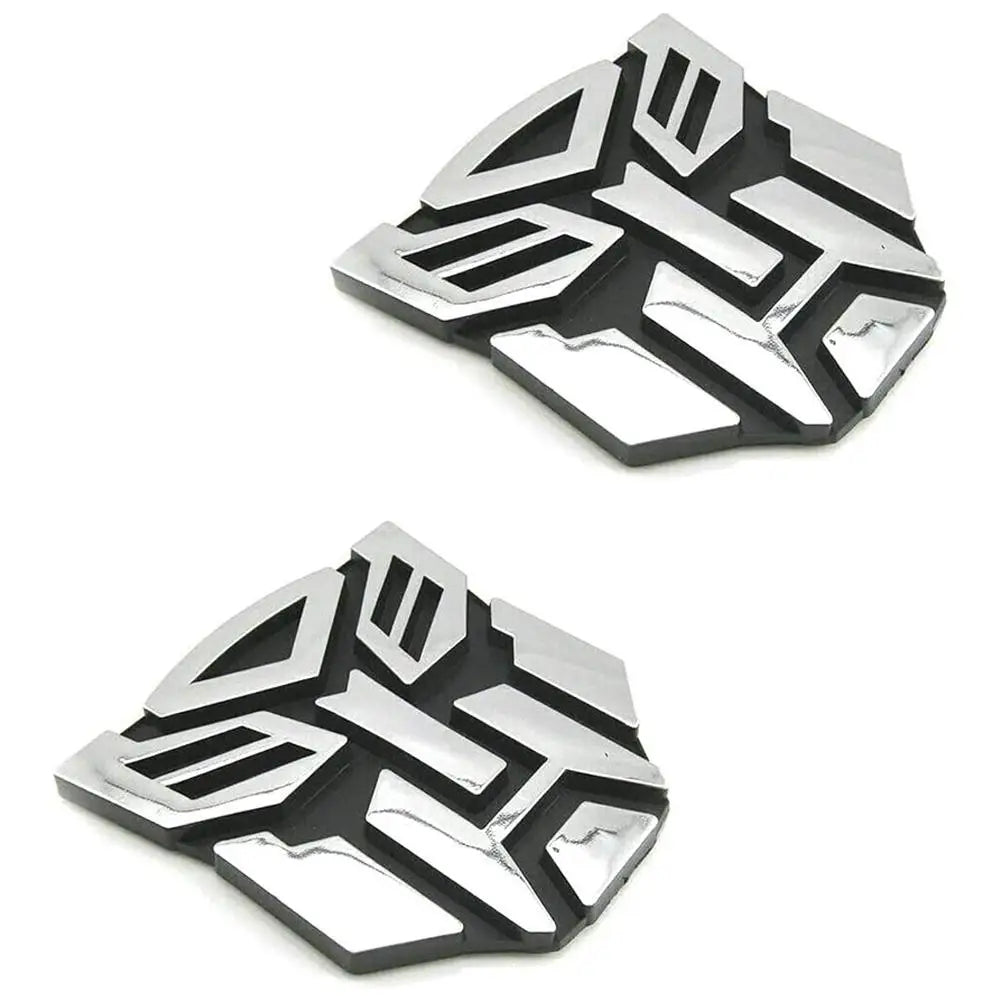 1Pcs Car Aluminum Alloy Autobots Transformers Emblem Car Body Rear Trunk Logo Stickers Side Window Decal Decoration Accessories