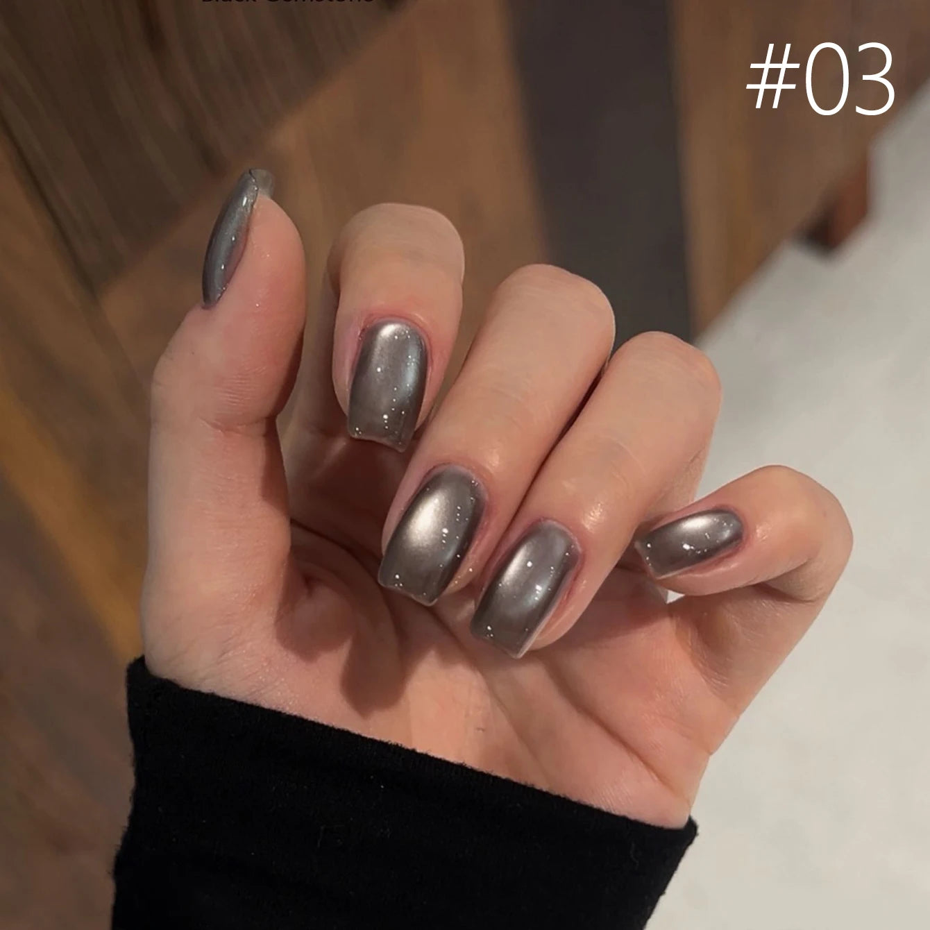 12ML 1-21pcs Toe Selling Whitening Glass Bead Cat Eye Gel Nail Polish Black Nails Nail Art Grey Cat Eye Nail Polish Cute Nails