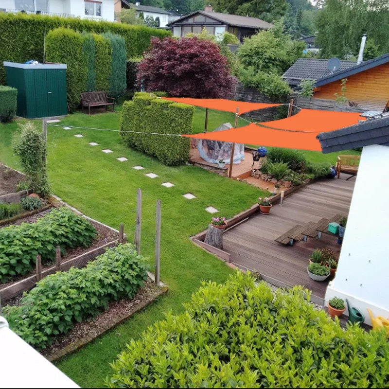 2.5x2.5M Square Shade Sail 300D Waterproof Polyester For Garden Terrace Canopy Swimming Pool Sun Shade Canvas Camping Awning
