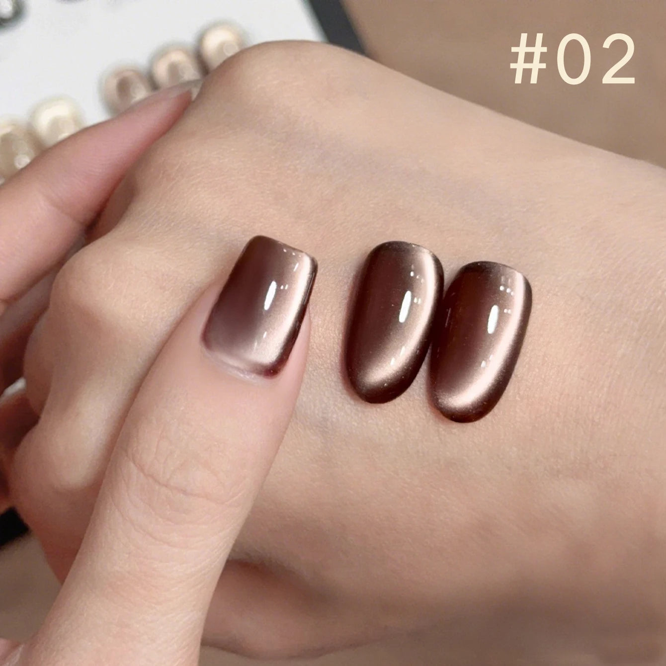 12ML 1-21pcs Toe Selling Whitening Glass Bead Cat Eye Gel Nail Polish Black Nails Nail Art Grey Cat Eye Nail Polish Cute Nails