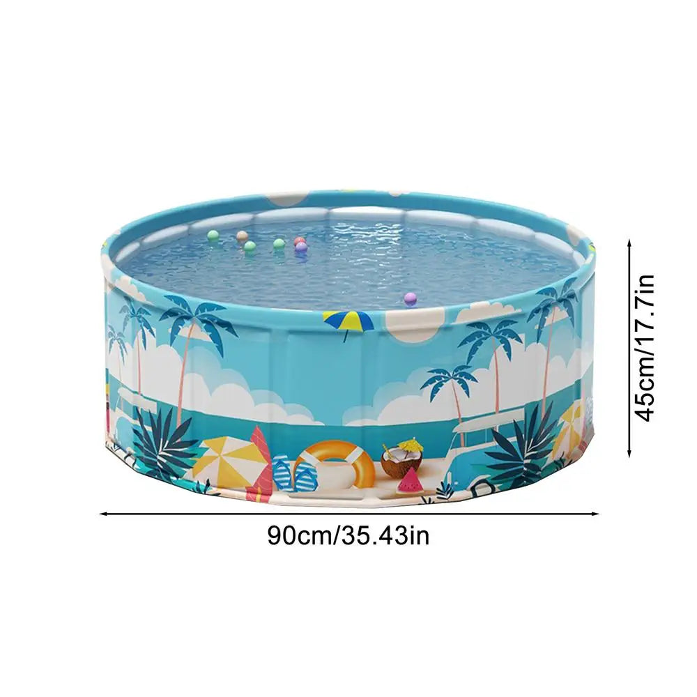 Children's swimming pool, diameter 90/120/160 cm inflatable and foldable outdoor large-size children's paddling pool summer pet