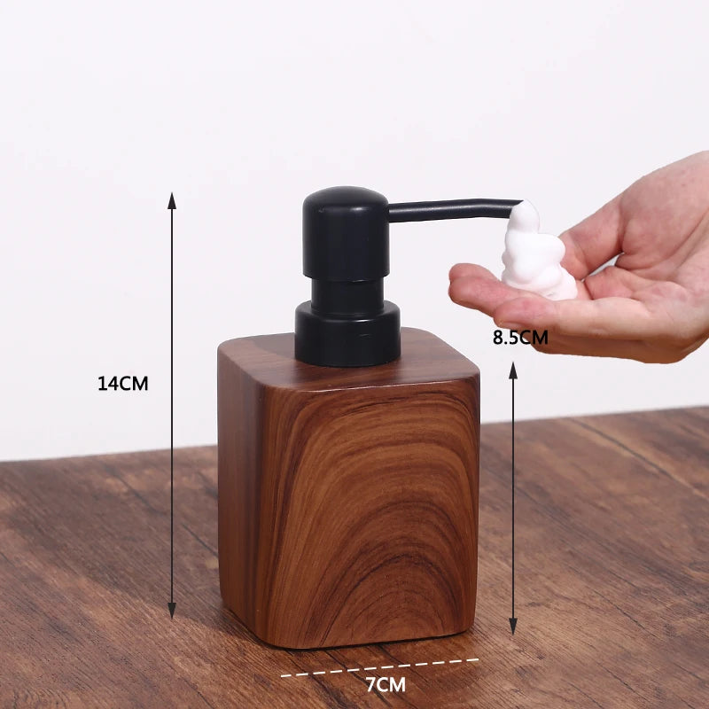 Walnut Grain Press Hotel Hand Sanitizer Bottle Shower Gel Shampoo Lotion Bottle Home Press Soap Dispenser Bathroom Accessories