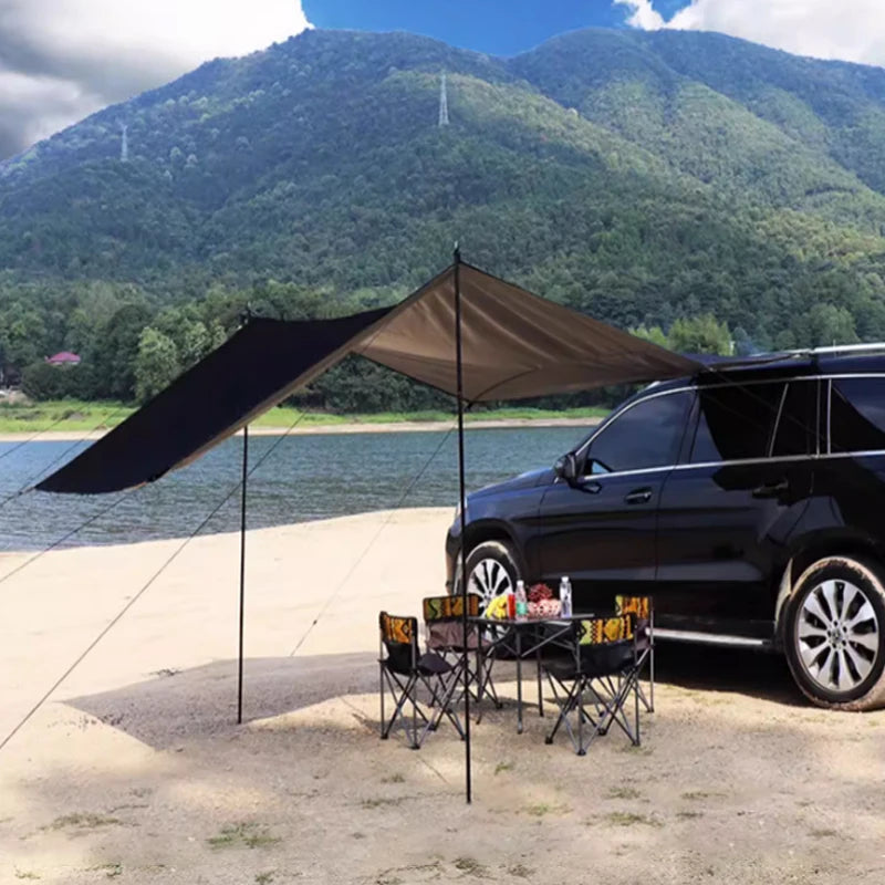 Large Car Side Sun Shade Awning for Outdoor Camping