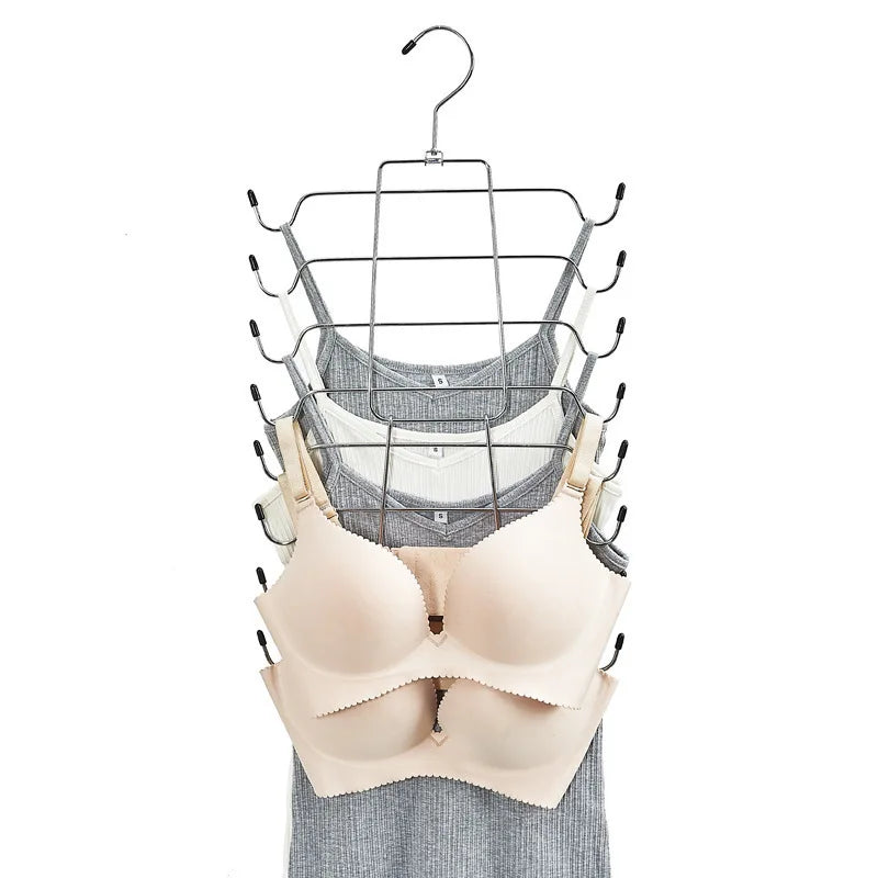 360° Rotating Metal Hanger Wardrobe Organizer and Storage Lingerie Hanger Suitable for Camisole Bra Belt Swimsuit Underwear