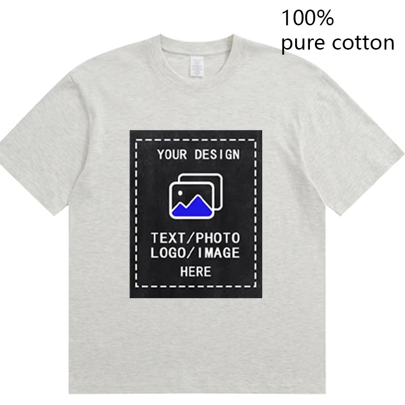 Custom-made men's T-shirts are suitable for team gatherings, gyms, and sports cotton round-neck short-sleeved shirts