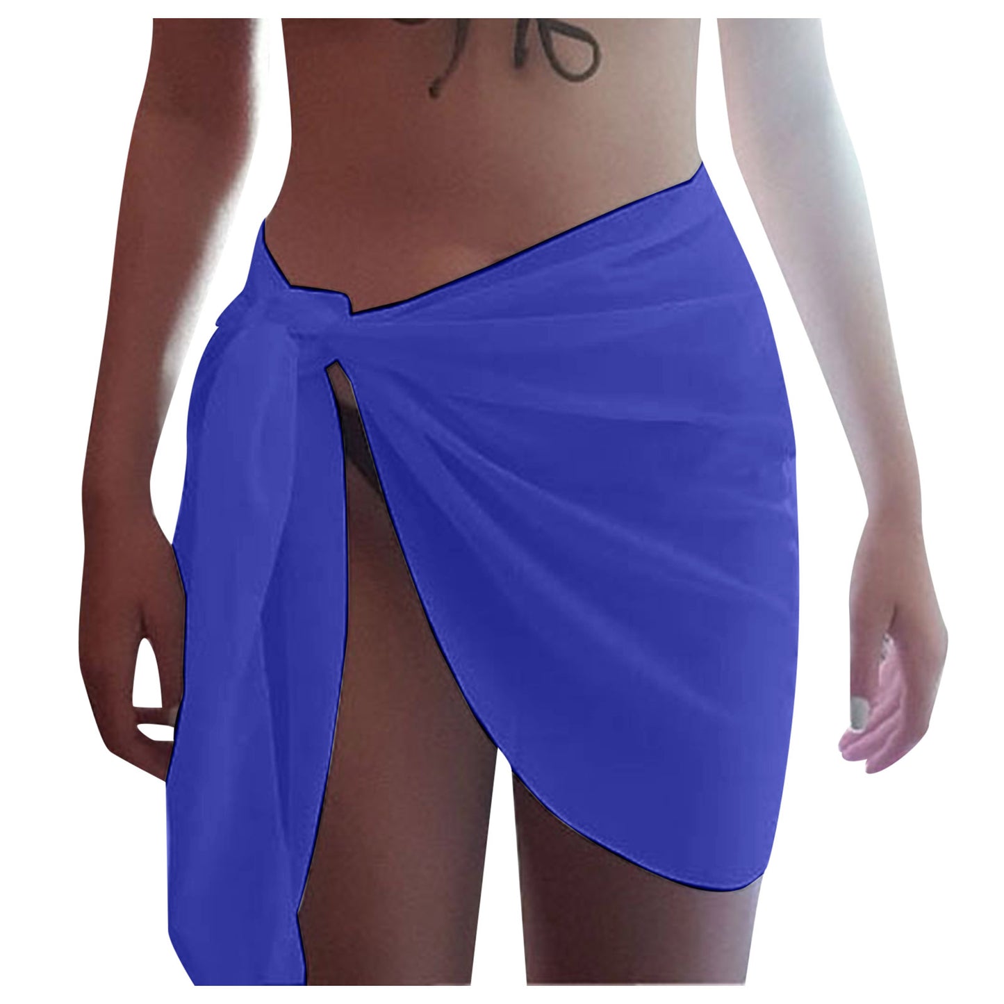 Women Cover Up Skirt Solid Color Swimsuit Female Side Knot Cover-Ups Summer Beach Dress Swimwear Bikini Cover Up пляжная одежда